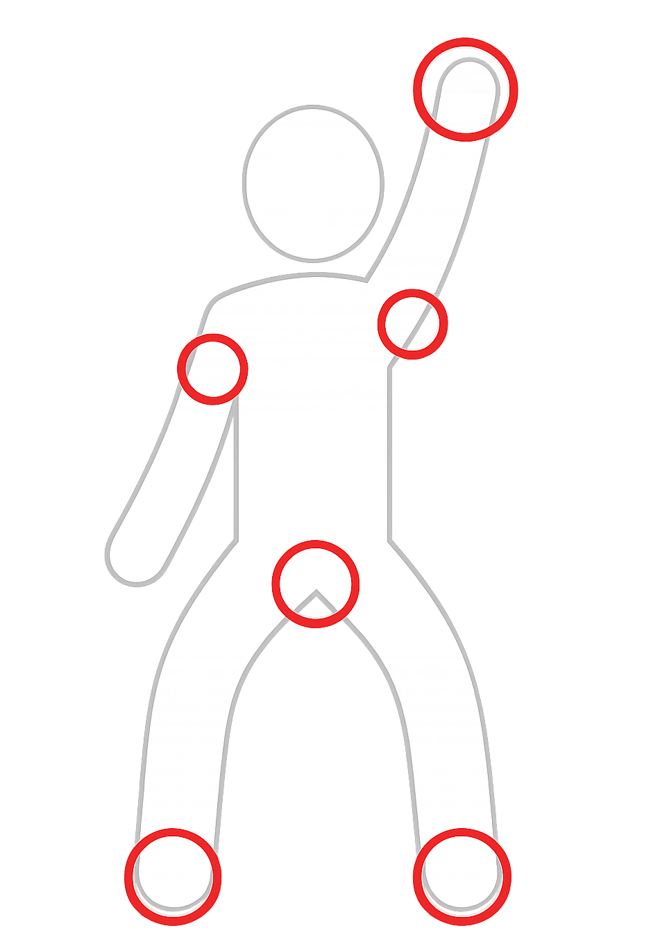 Shower guide highlighting key body areas to wash thoroughly before sauna and ice bath use
